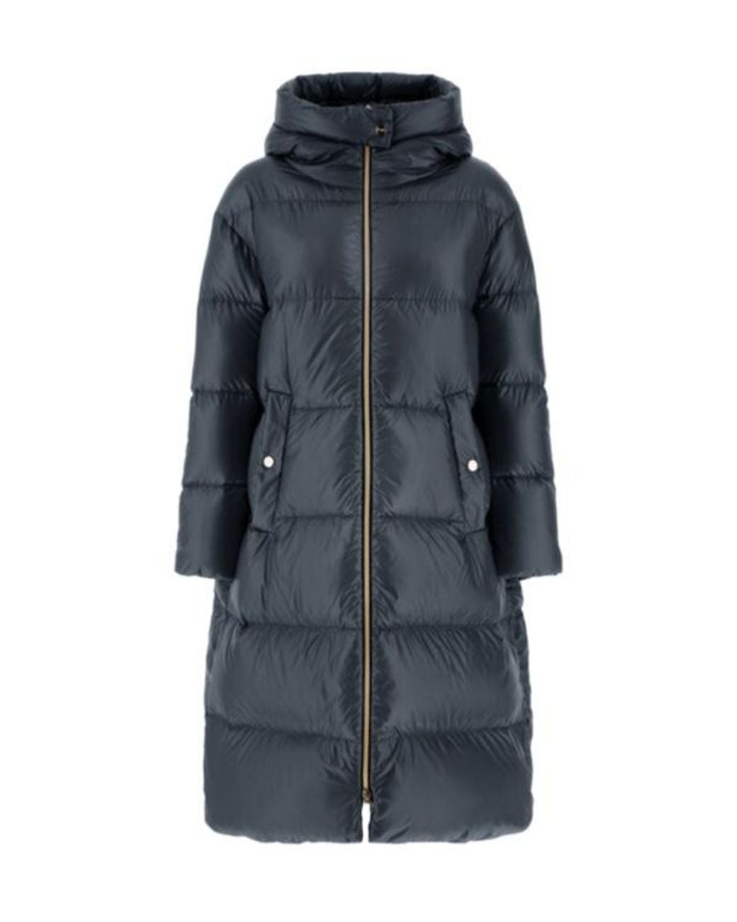 Herno Blue Hooded Down Jacket