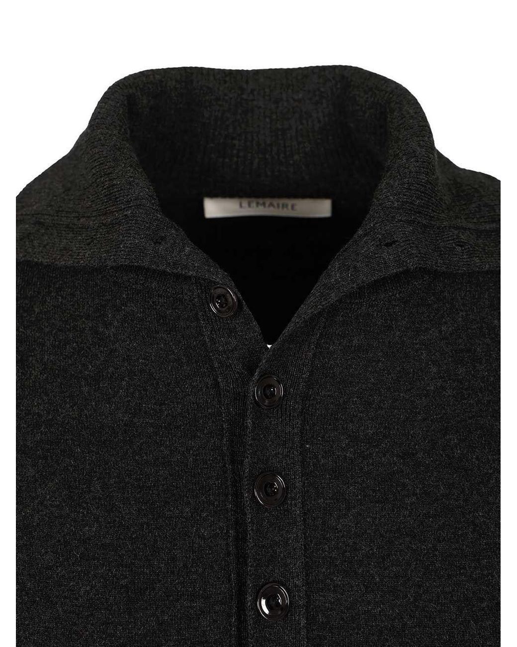 Lemaire Black Buttoned Fitted Cardigan