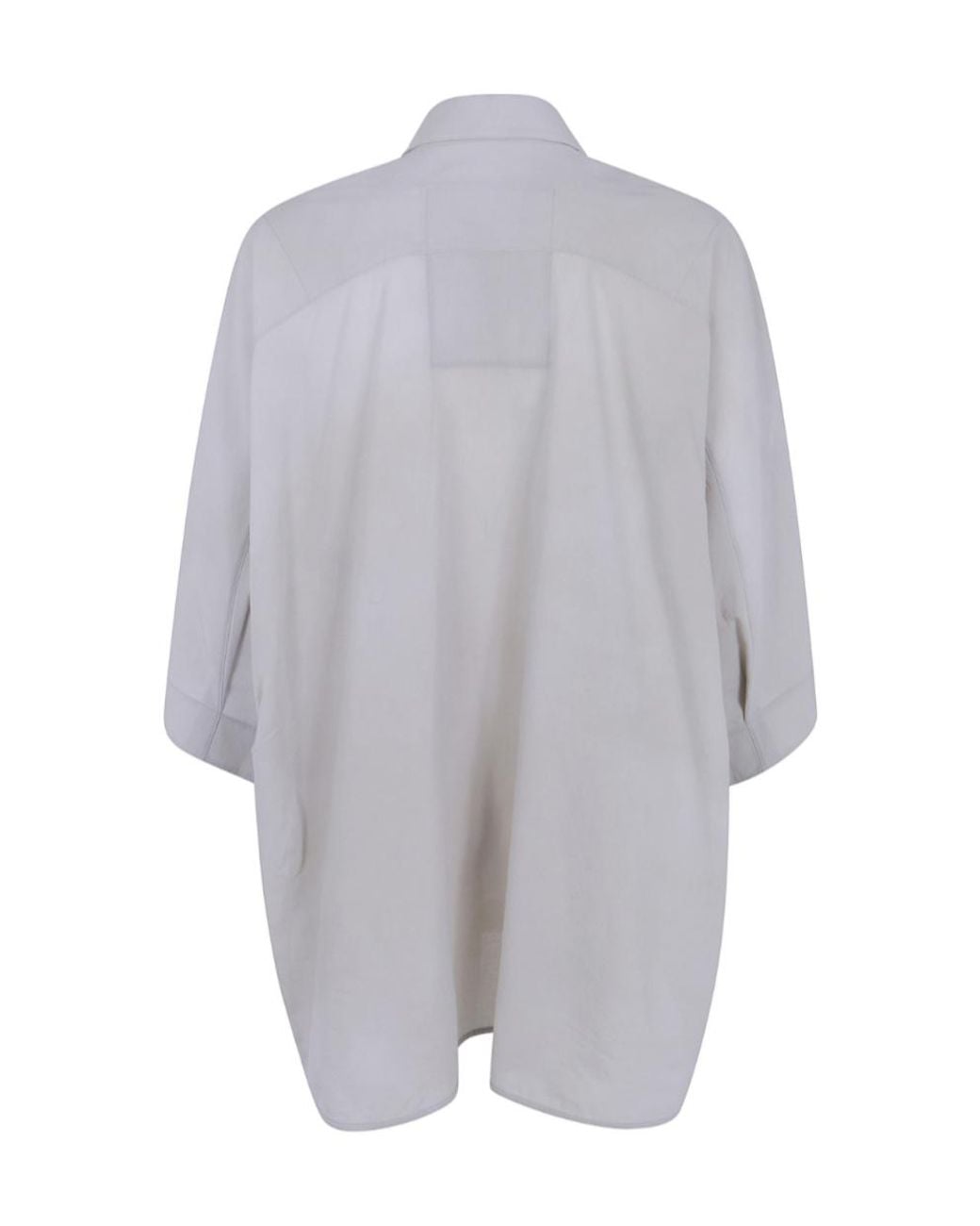 Ziggy Chen Gray Short Sleeved Back Gathered Shirt