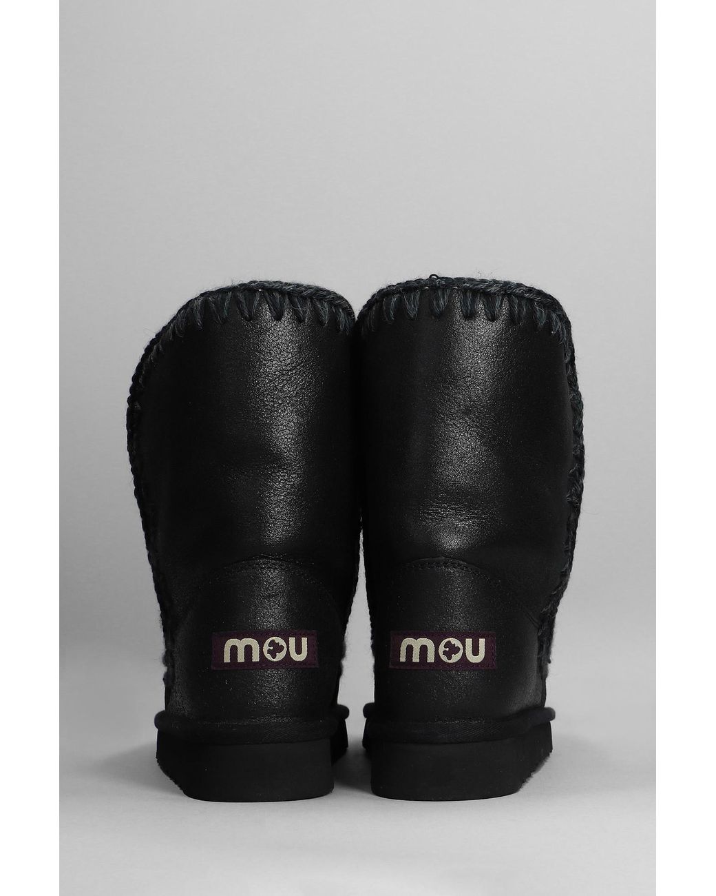 Mou Black Snow Boots