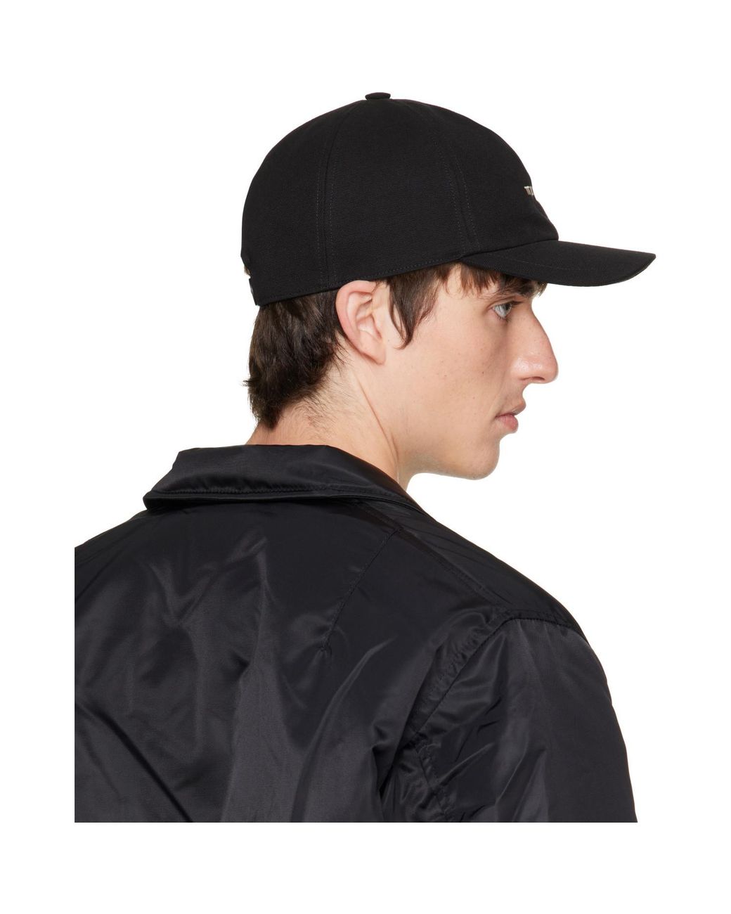 Rick Owens Black Tower Logo Baseball Cap for men