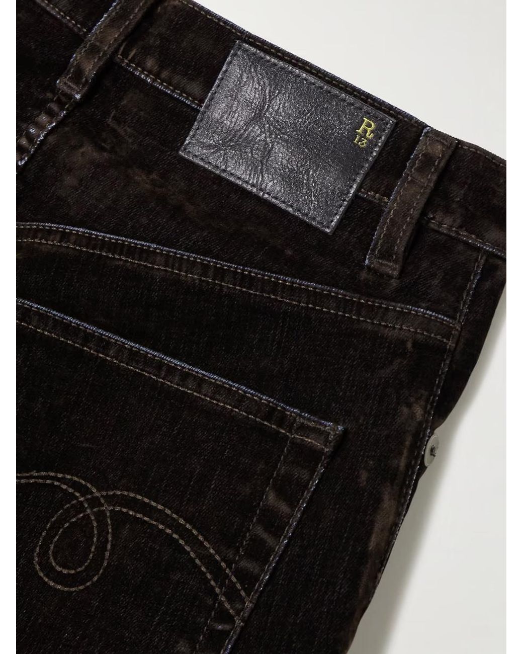 R13 Black High-Rise Flared Denim Trousers