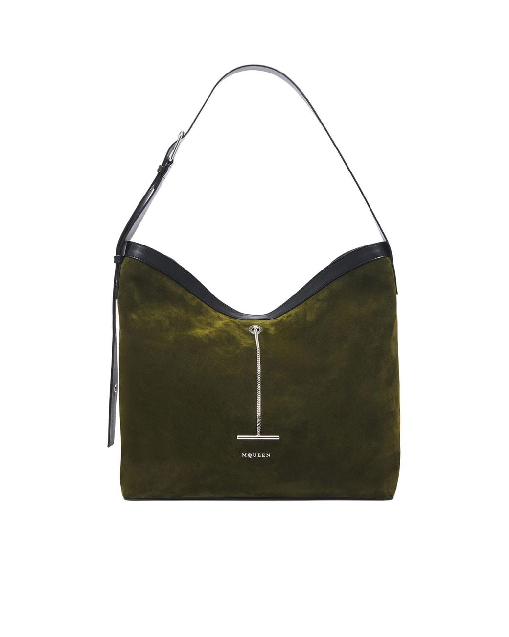 McQueen Green Mcqueen Pendant Shoulder Bag for men