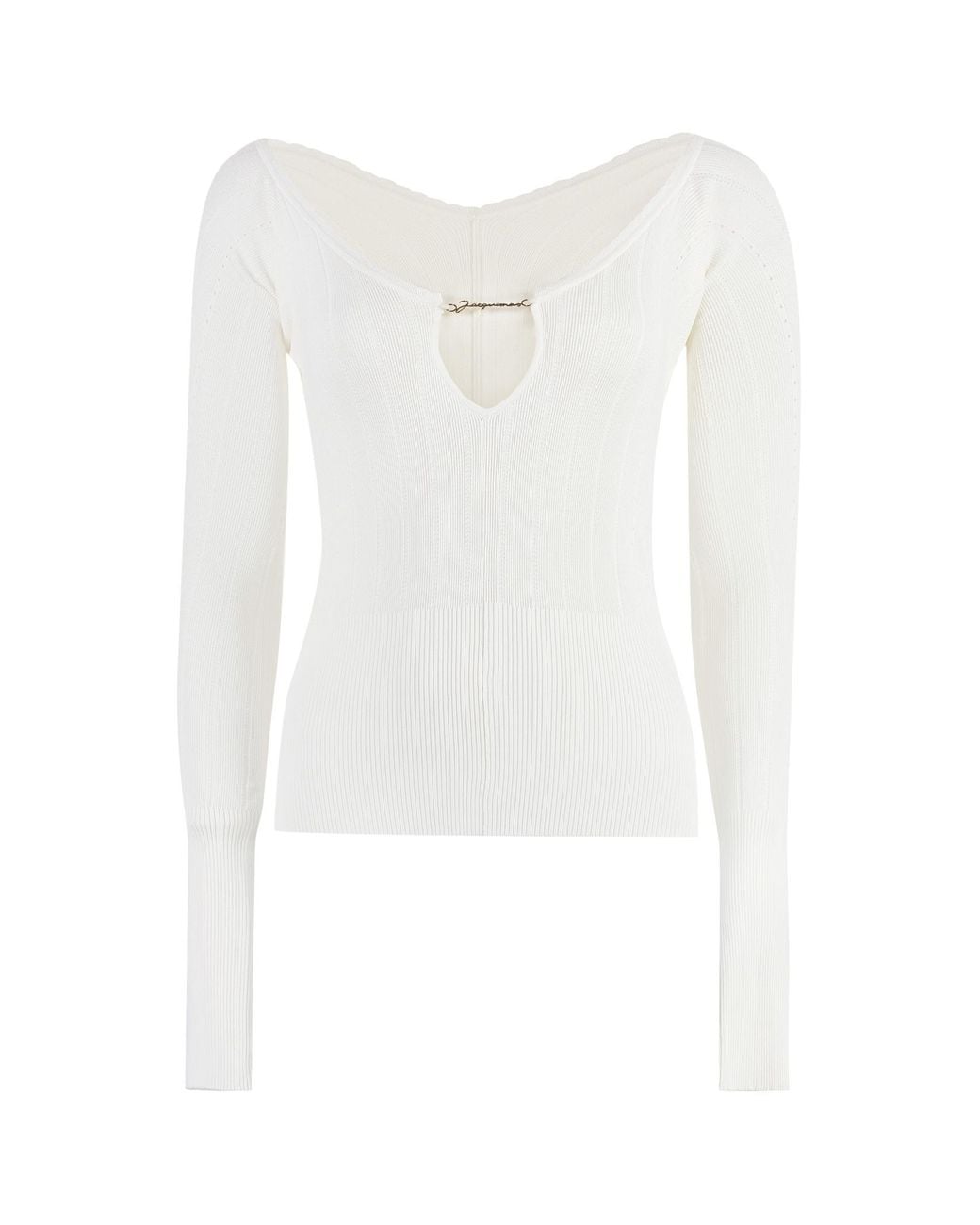 Jacquemus White Long-Sleeved T-Shirt