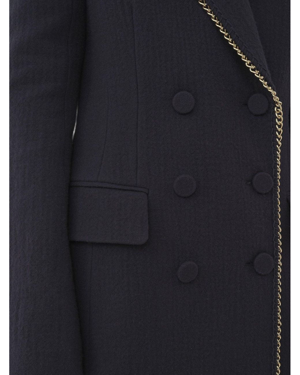 Chloé Blue Chloé Chain-Embellished Jacket