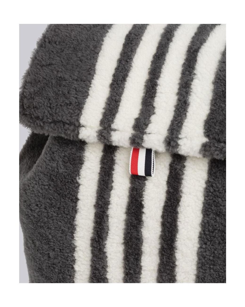 Thom Browne Black 4-Bar Stripe Backpack for men