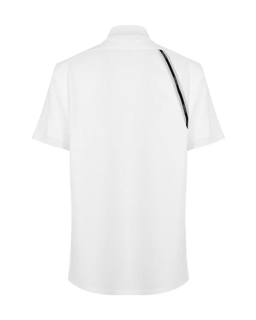 McQueen White Collared Shortsleeve Polo Shirt for men