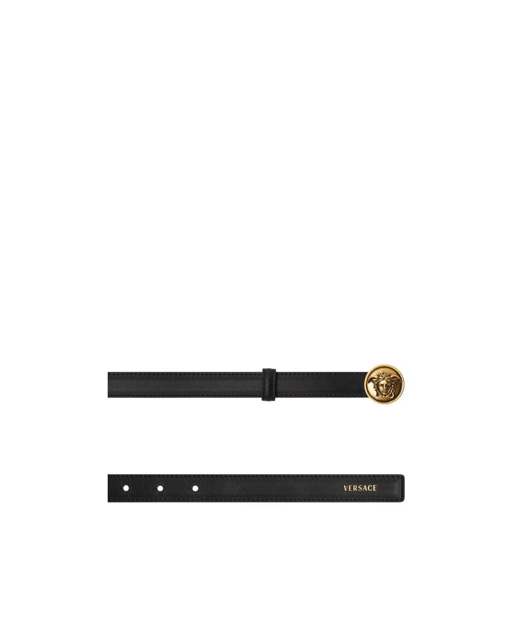 Versace Black Medusa-Head Buckle Belt