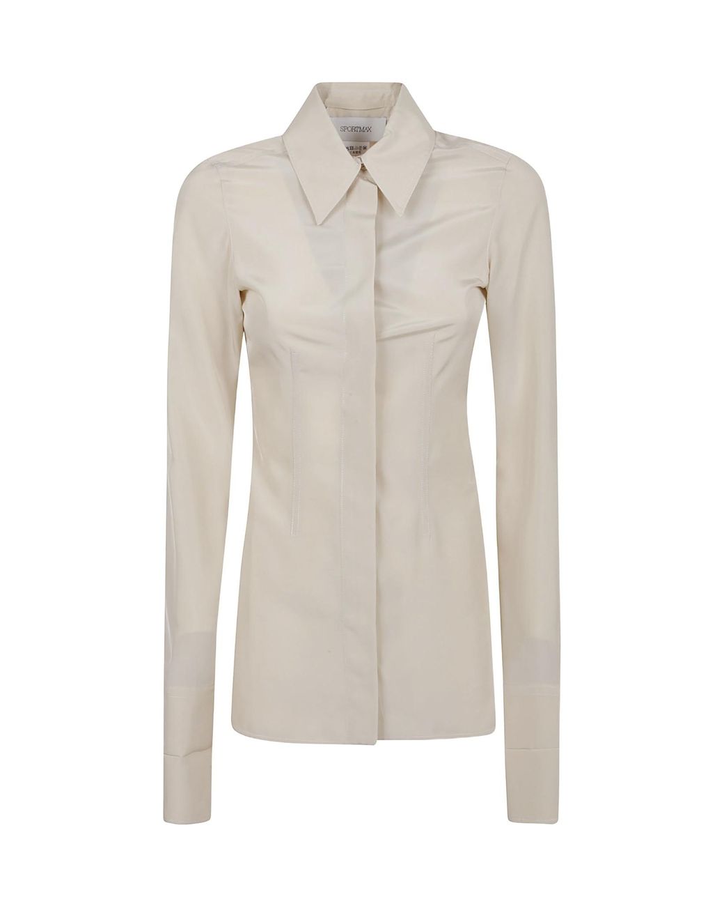Sportmax White Teoria Long-Sleeved Shirt