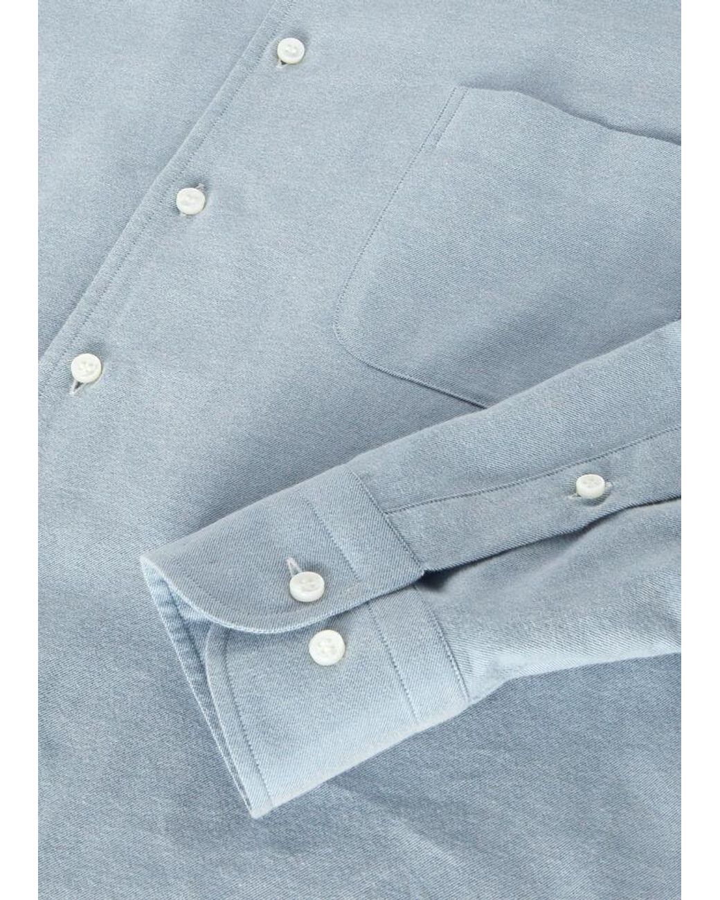 Loro Piana Blue André Button-Up Shirt for men