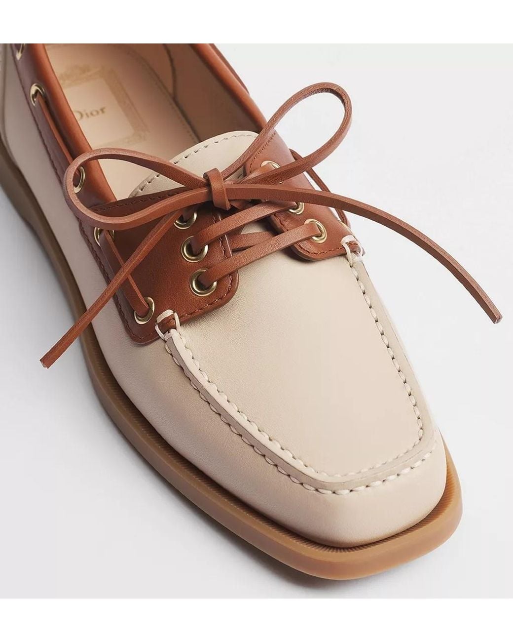 Dior Brown Rive Boat Shoe