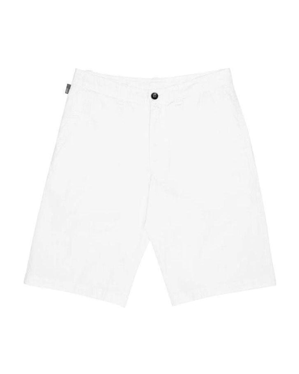 Armani Collezioni White Logo Shorts for men
