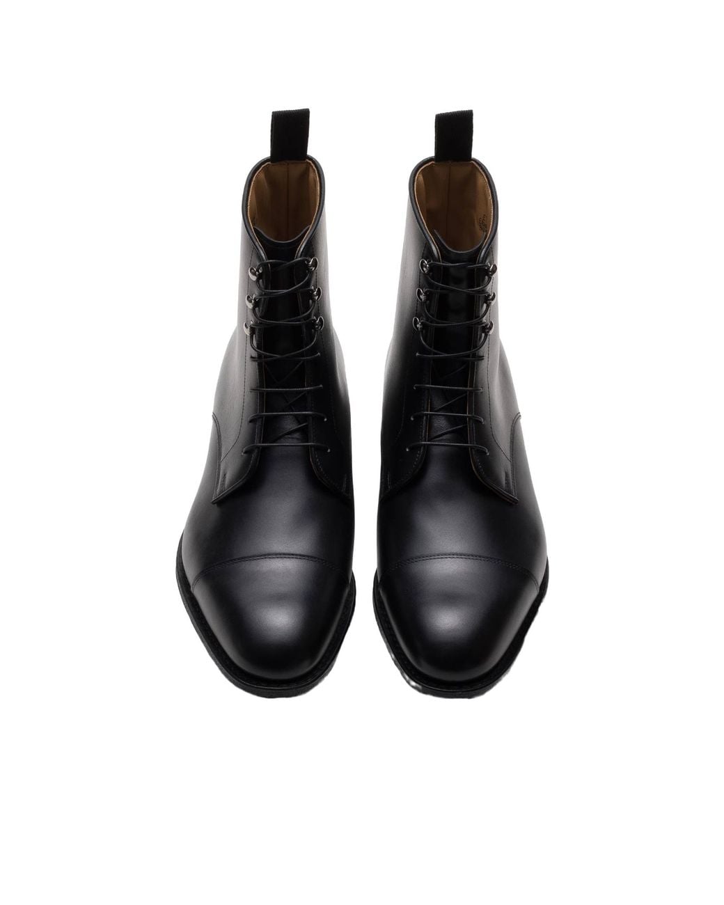 Church's Black Lace-Up Leather Ankle Boots for men