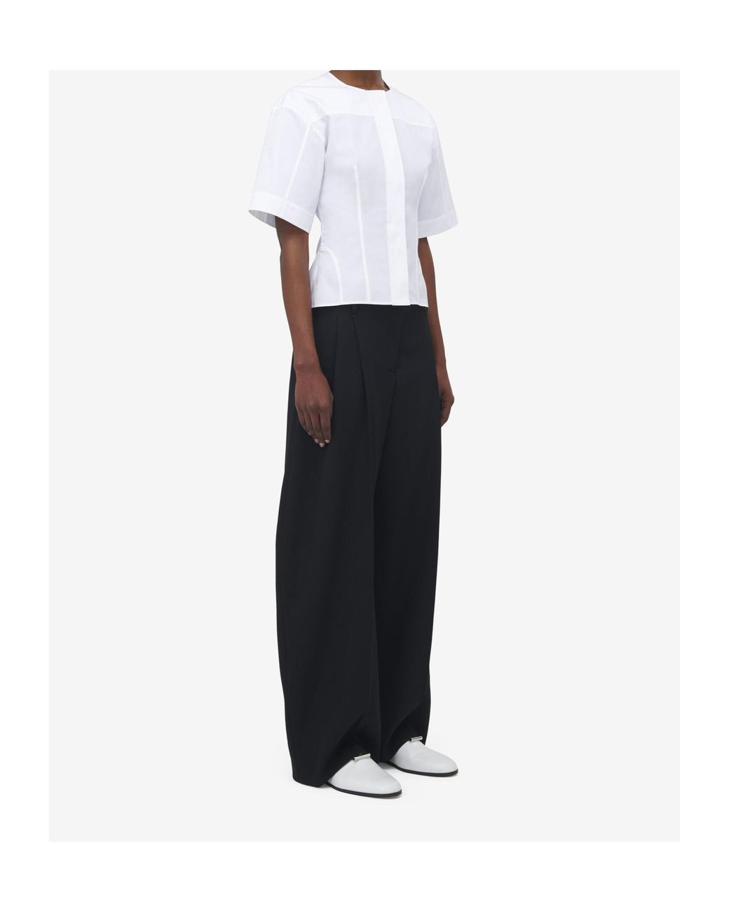 McQueen White Cotton Corset Shirt