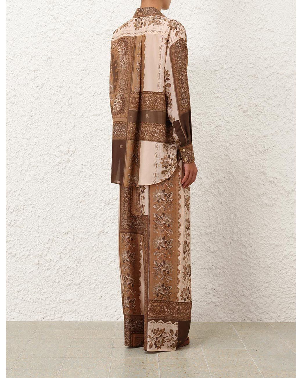 Zimmermann Brown Lucky Manstyle Shirt
