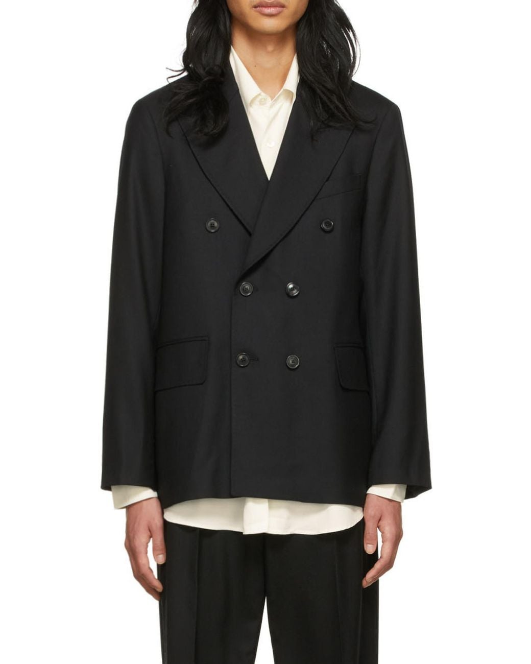 Our Legacy Black Double-Breasted Jacket for men