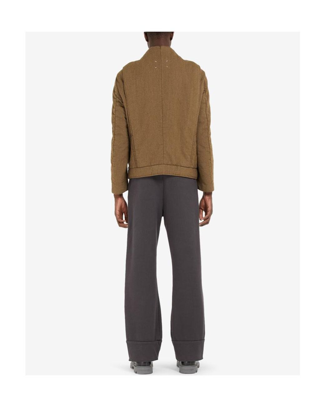 Maison Margiela Brown Padded Wool Jacket for men