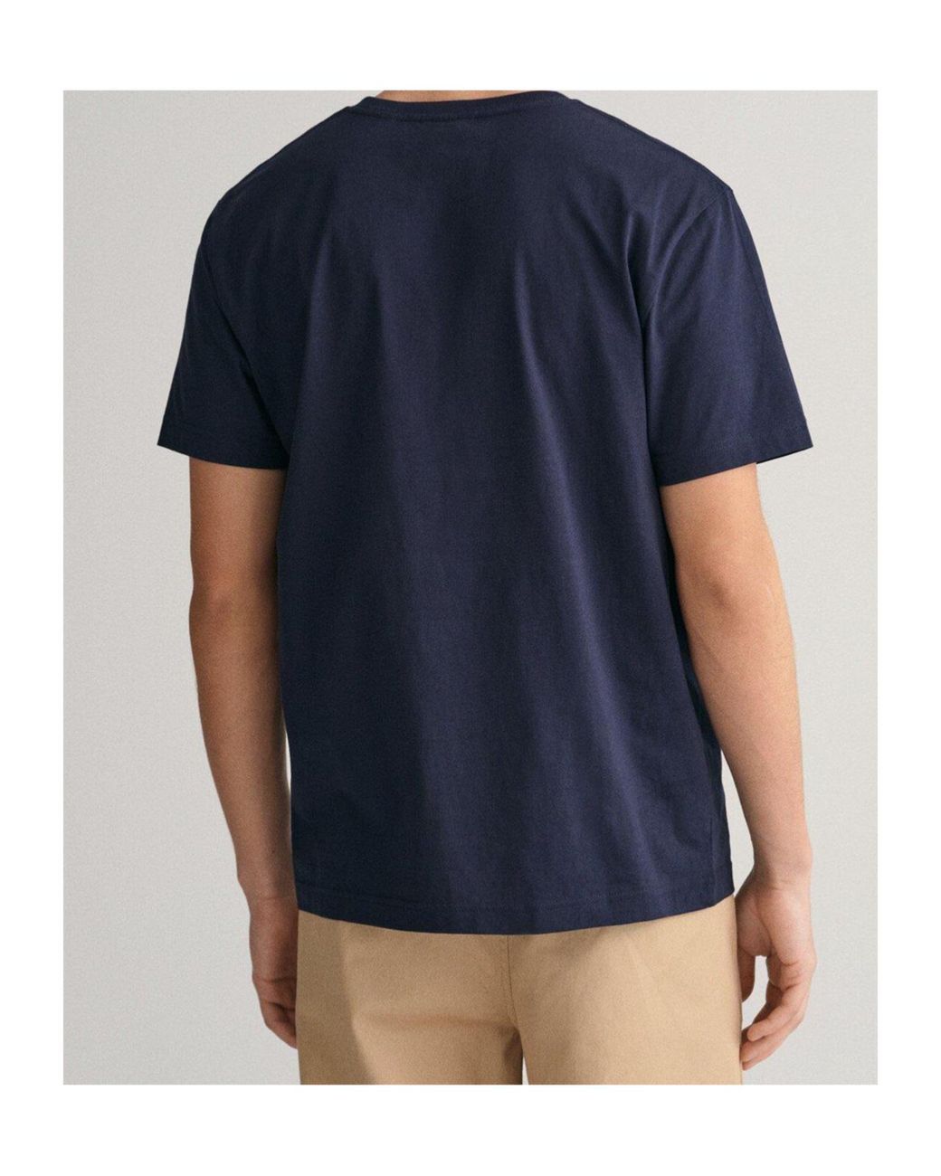 Gant Blue Logo Short Sleeve T-Shirt for men