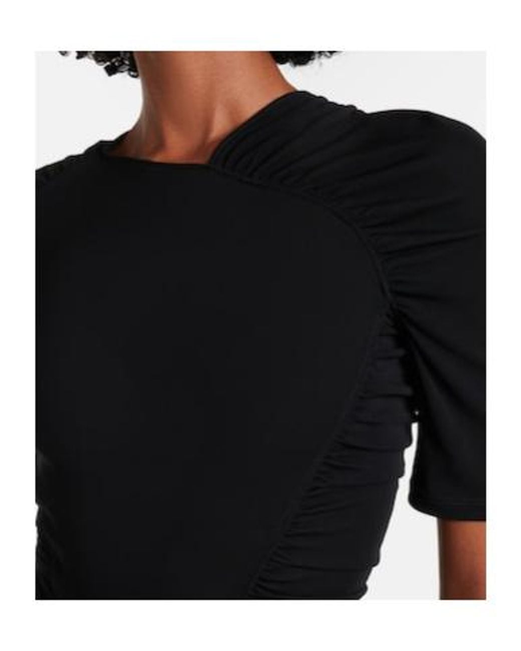 Victoria Beckham Black Ruched Crêpe Jersey Maxi Dress
