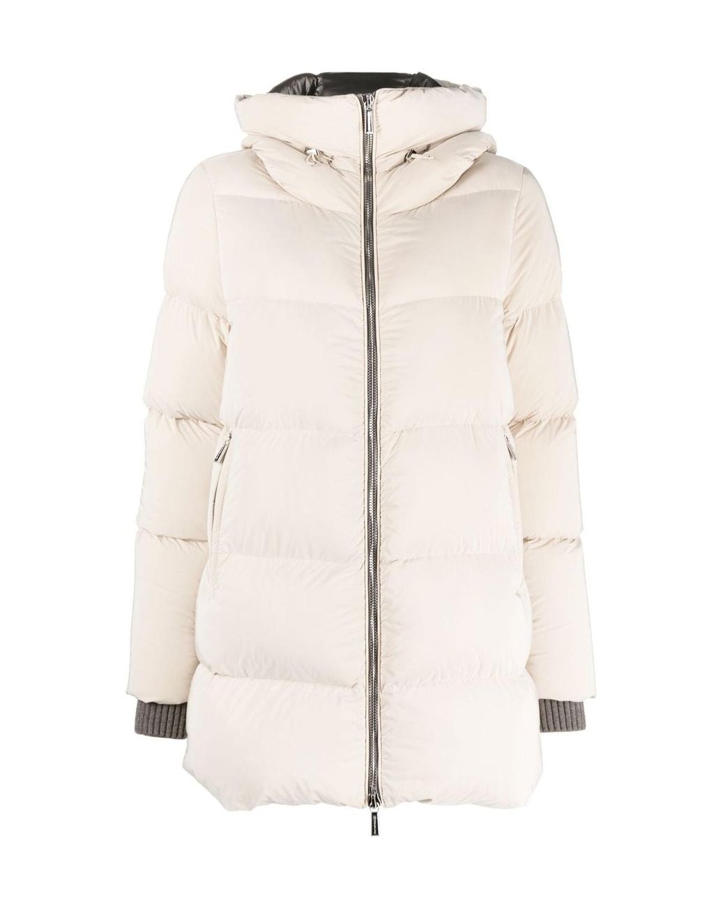Moorer Natural Hooded Puffer Jacket