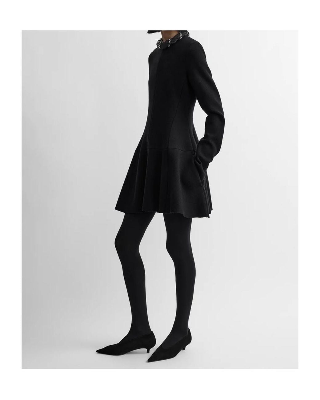 Totême  Black Long-Sleeved Dress
