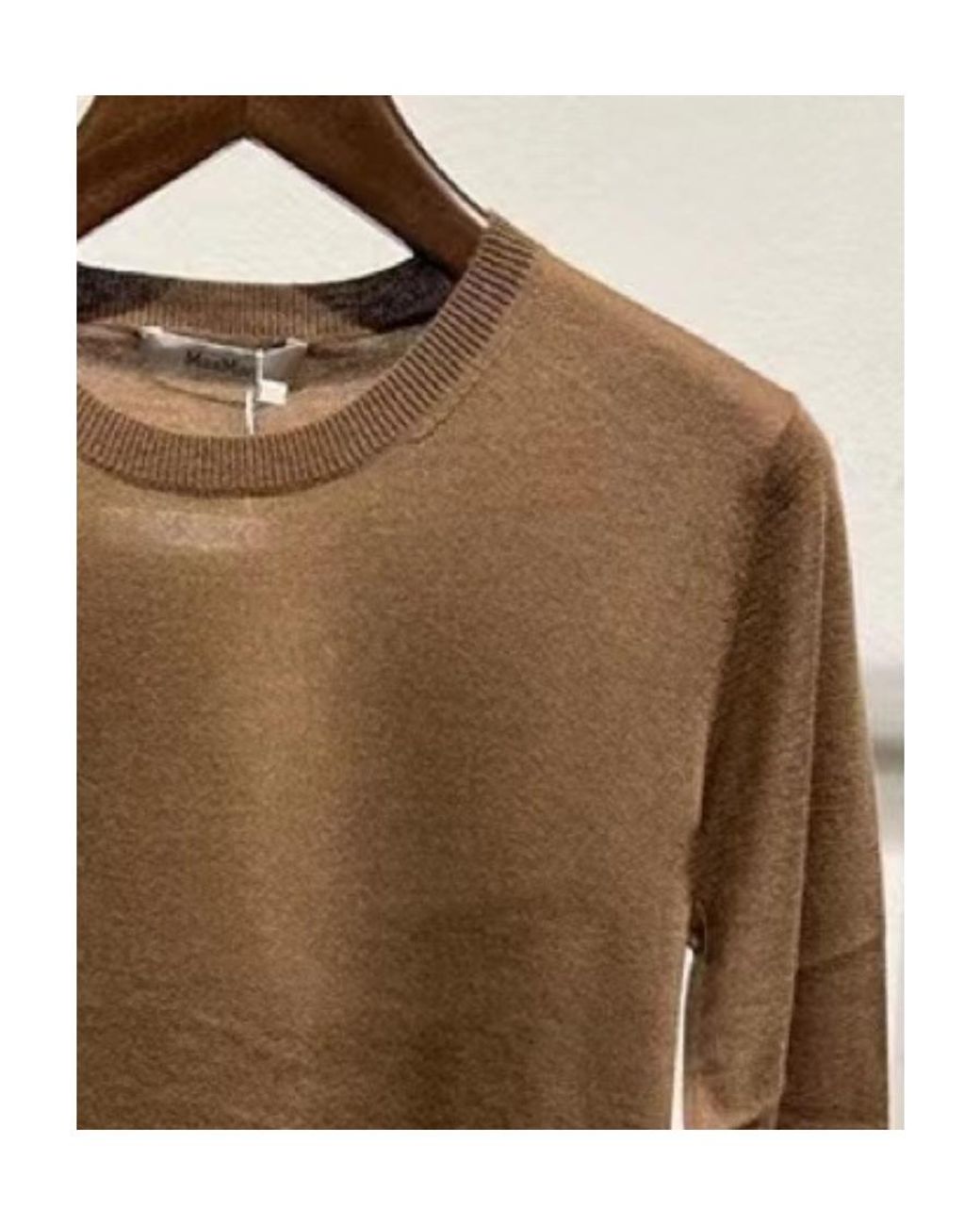 Max Mara Brown Crew Neck Knitted Sweater