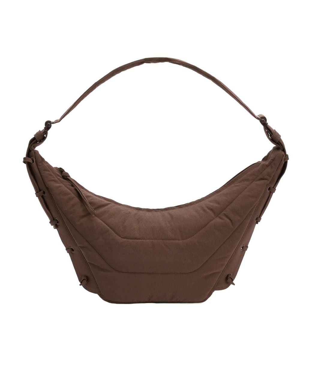 Lemaire Brown Game Medium Zipped Shoulder Bag