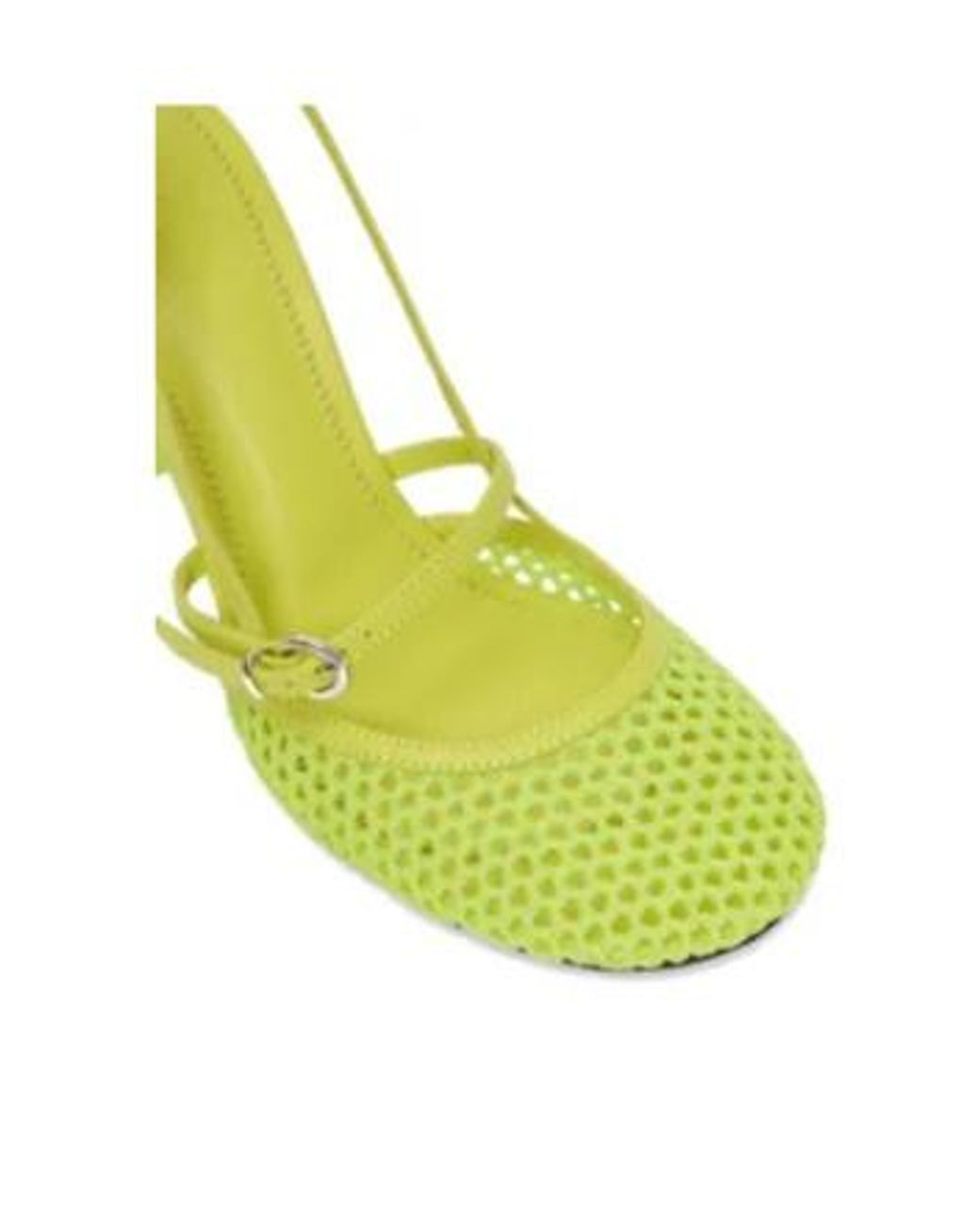 MSGM Yellow Round-Toe Strap Pumps