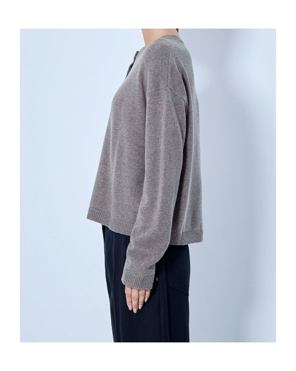 Max Mara Gray S Henley Knitted Sweater