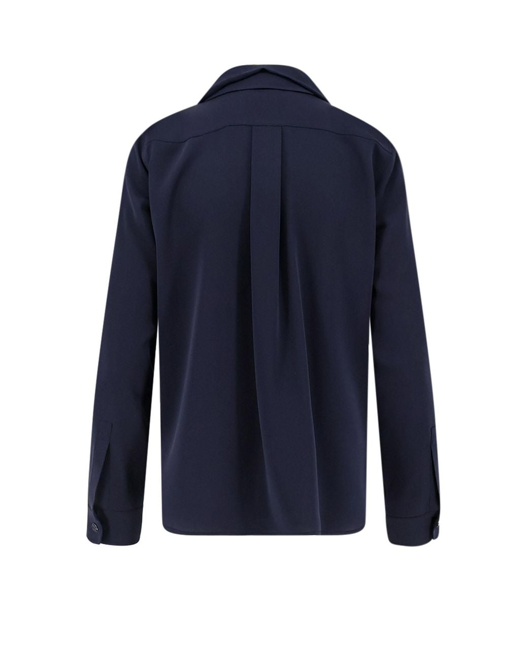 Max Mara Blue Mxmcolmo Tie Neck Blouse
