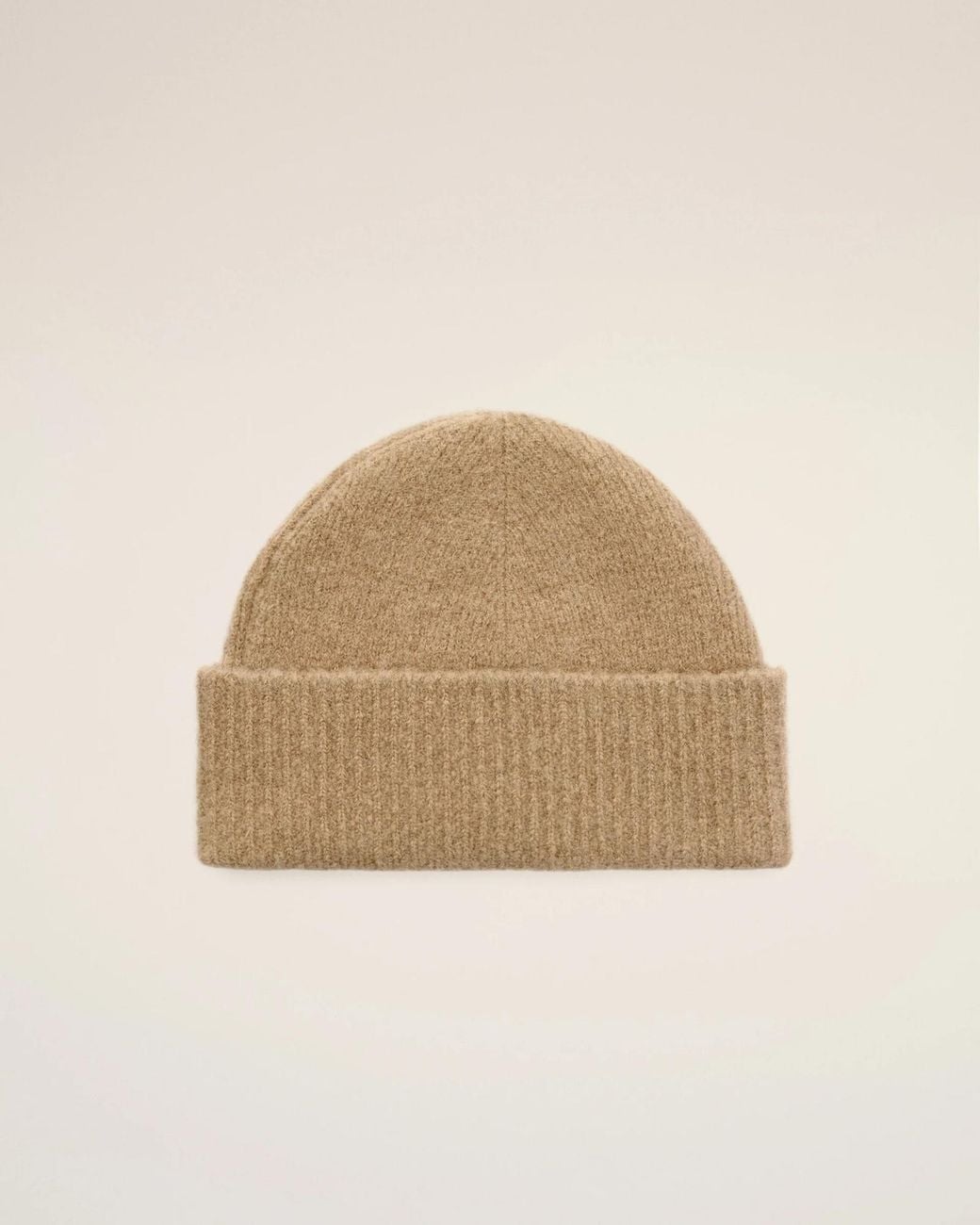 AMI Natural Ami Logo Cuff Knitted Hat for men