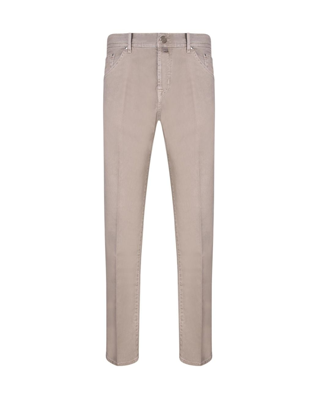 Jacob Cohen Gray Logo Patch Straight-Leg Trousers for men