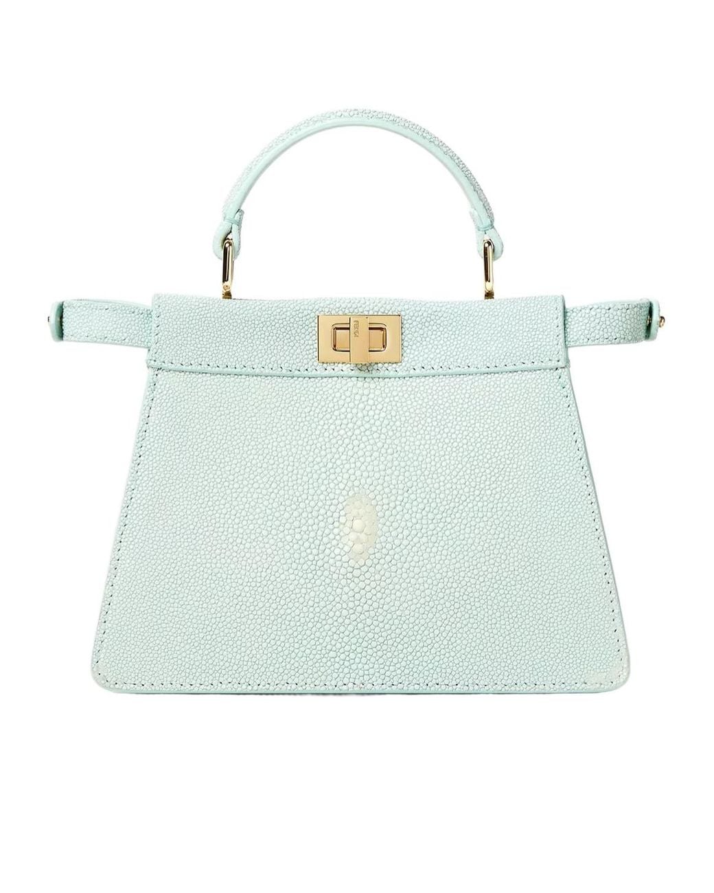 Fendi Blue Light Stingray Leather Bag