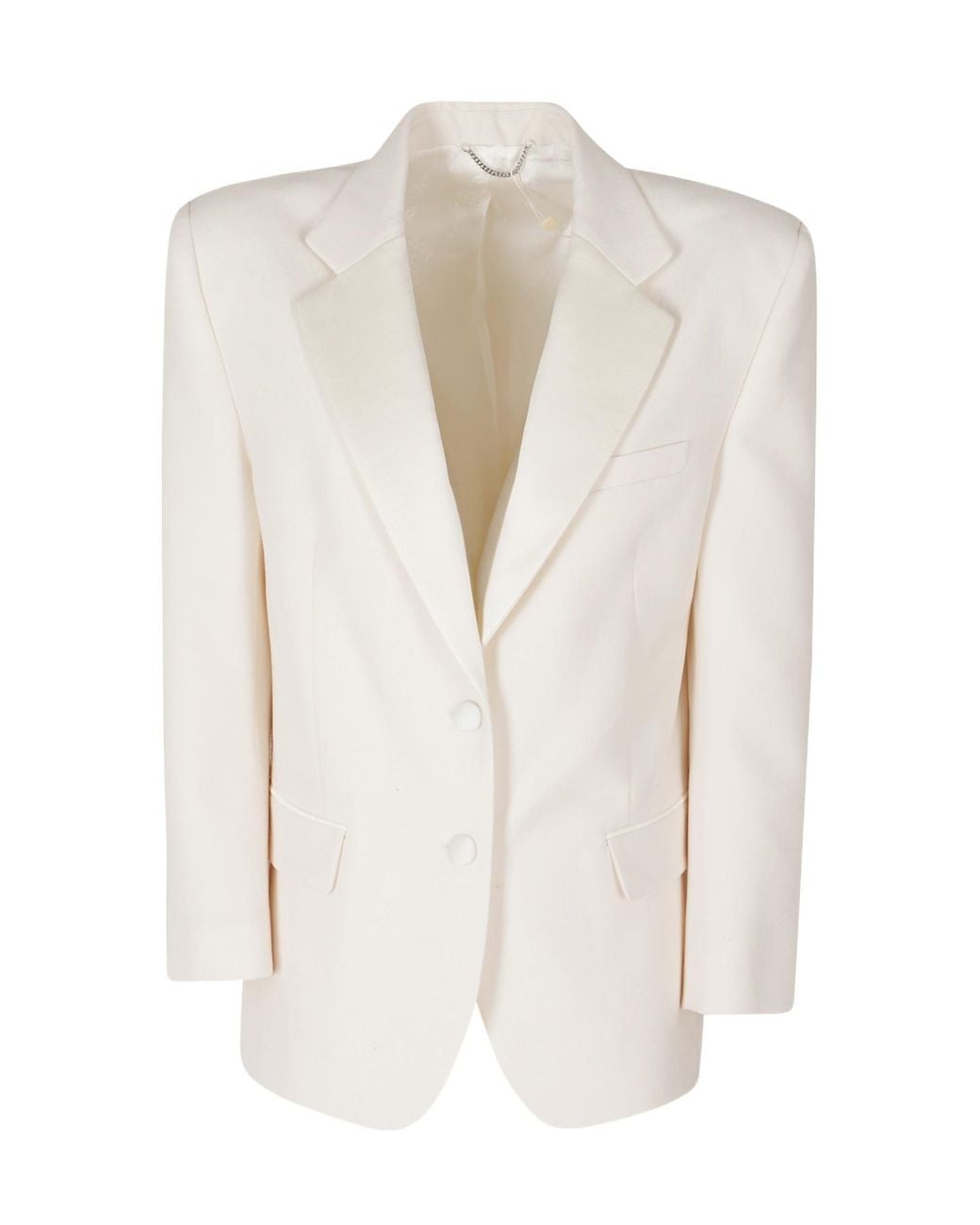 Magda Butrym White Long-Sleeve Blazer