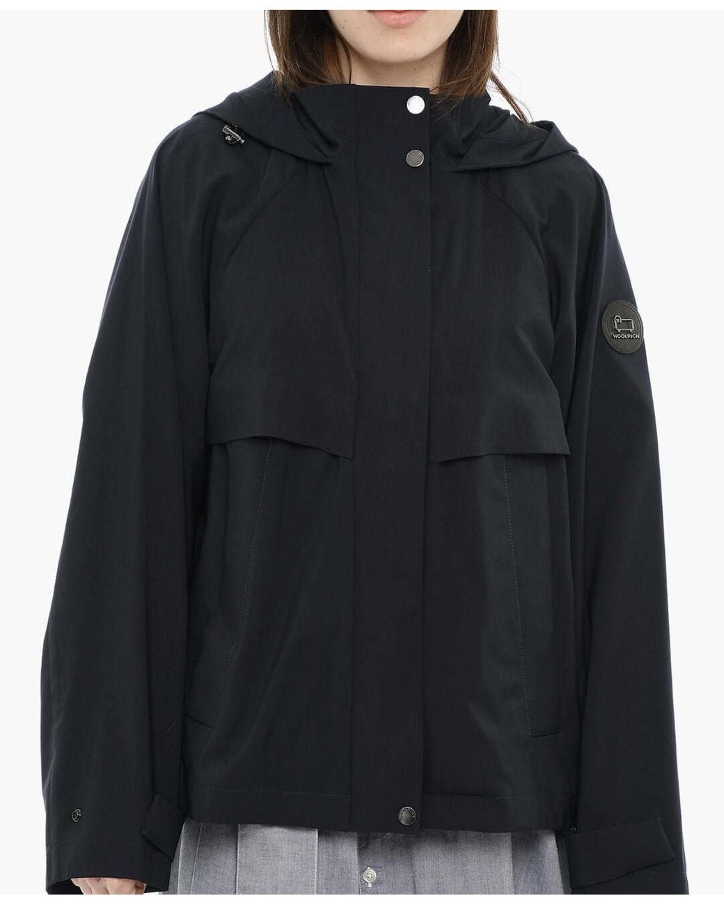 Woolrich Blue Concealed Closure Jacket
