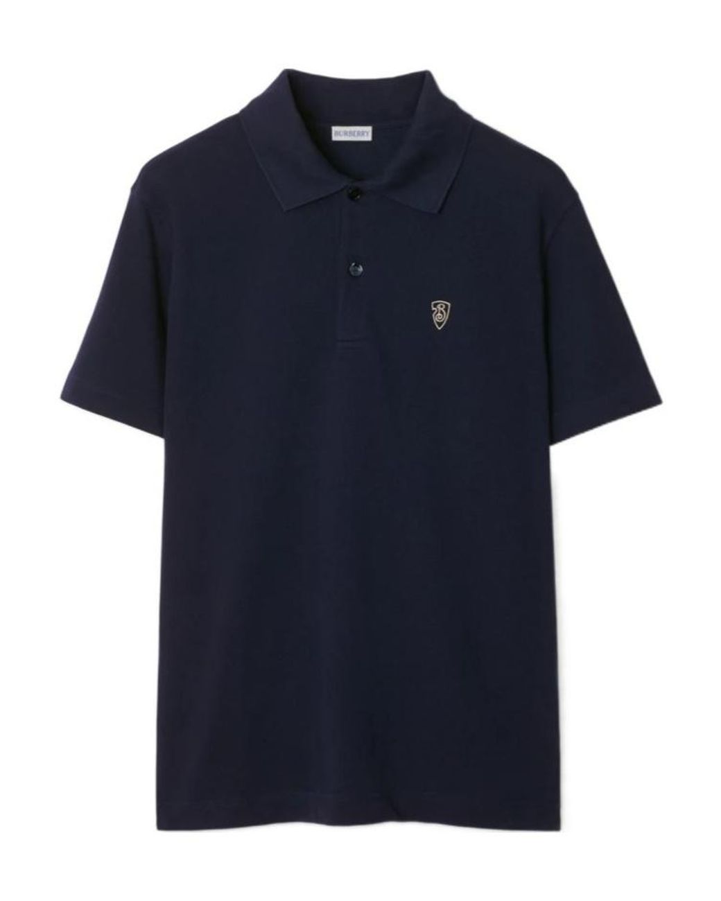 Burberry Blue Logo Embroidered Regular-Fit Polo Shirt for men