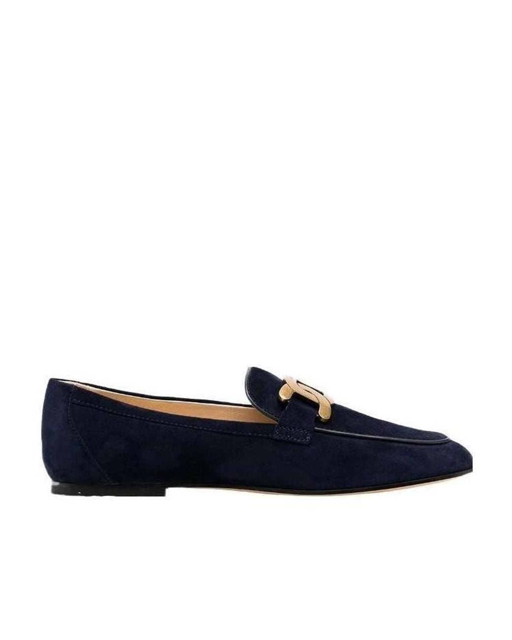 Tod's Blue Kate Buckle Detail Loafers