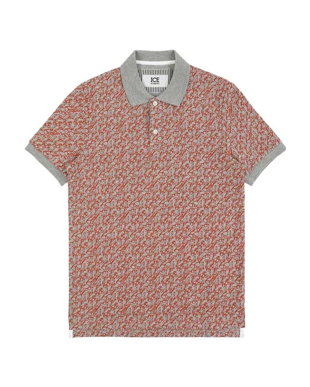 Iceberg Pink Logo Polo Shirt for men