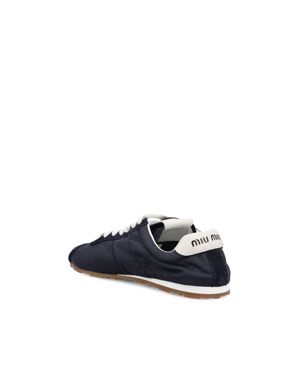 Miu Miu Blue Round-Toe Low-Top Sneakers