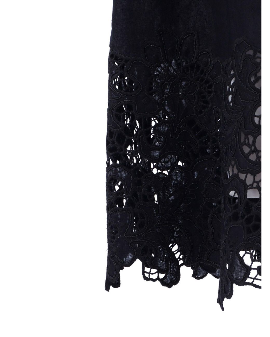 Max Mara Black Studio Scena Strapless Lace Midi Dress