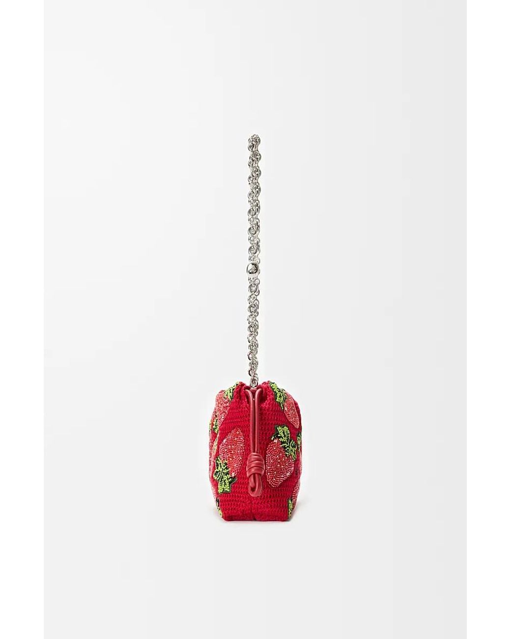 Loewe Red Mini Flamenco Clutch Bag