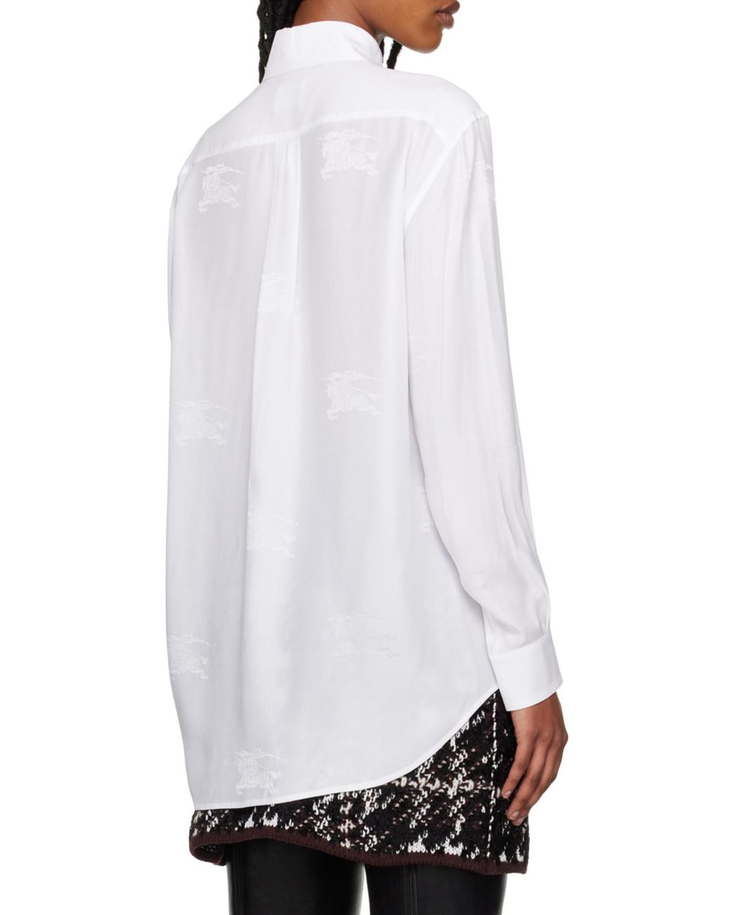 Burberry White Long-Sleeved Buttoned Shirt