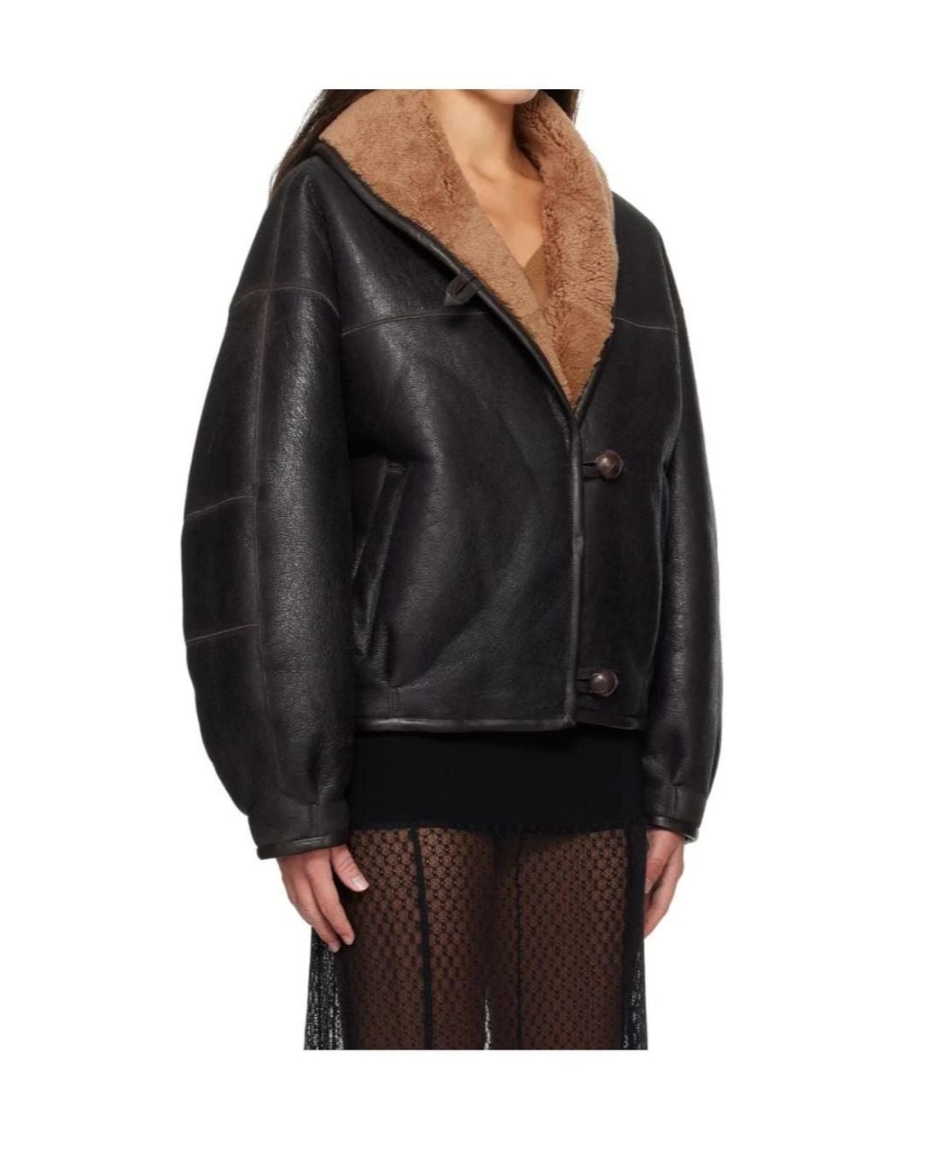 Isabel Marant Black Camber Shearling Coat