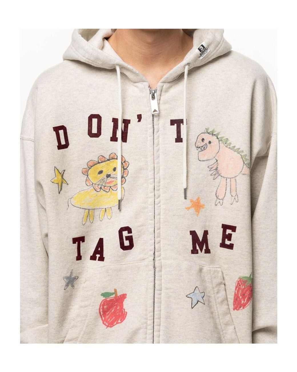 Maison Mihara Yasuhiro Natural Kids Doodle Zip-Up Hoodie for men
