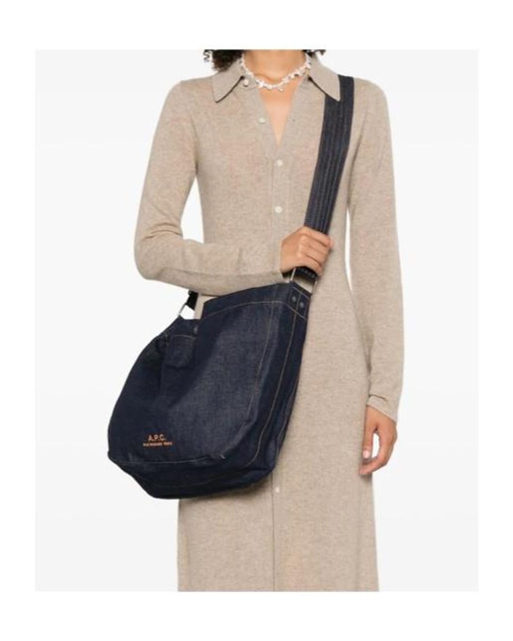 A.P.C. Blue Journal Satchel Bag
