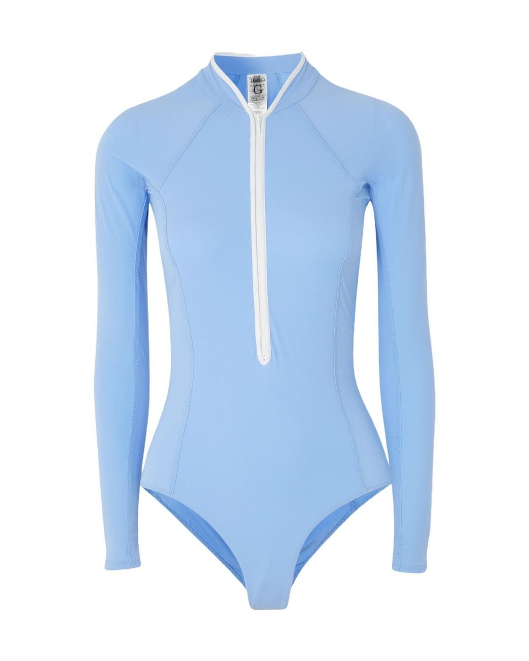 Hunza G Blue Tyra Two-Tone Swimsuit