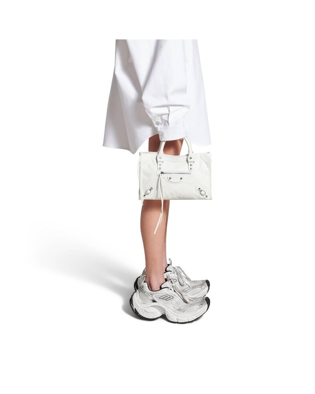 Balenciaga White Le City Small Bag