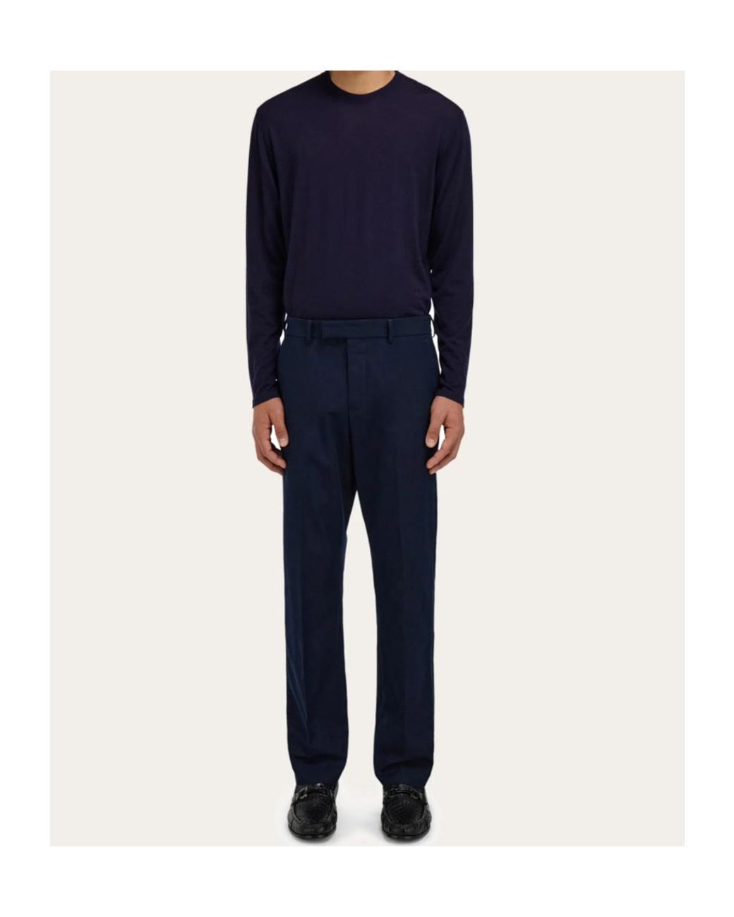 Ferragamo Blue Ferragamo Eyewear Tailored Pants for men