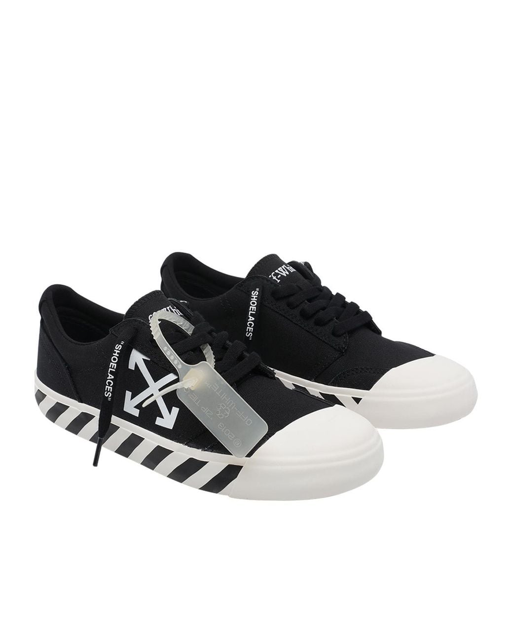 Off-White c/o Virgil Abloh Black Vulcanized Low-Top Sneakers for men