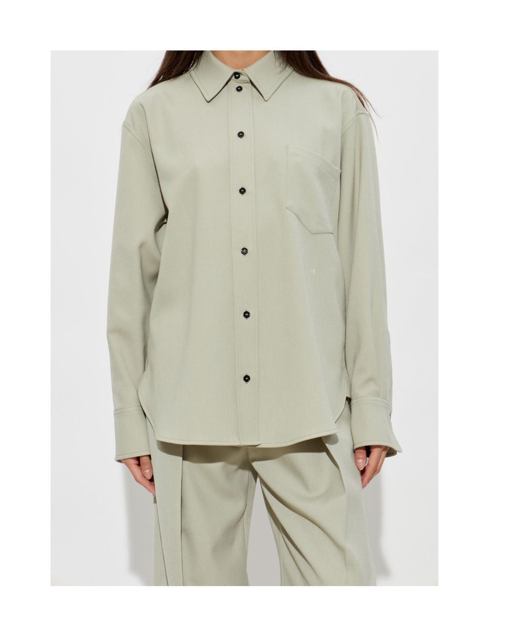 Victoria Beckham White Relaxed Pocket Shirt